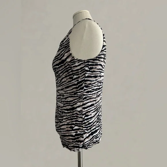 Calvin Klein Black and White Zebra Print Blouse - Picture 2 of 6